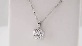 1 carat solitaire pendant in 14k gold (D Colorless VVS1)