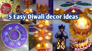 5 Easy Festival DIYs| Easy Diwali Decor ideas| Home decoration idea for festivals| Diwali decoration