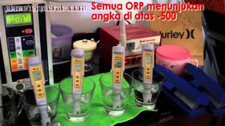 Tes ORP meter Ct 8022 pada kangen water LeveLuk