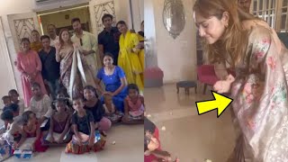 Pregnant Ankita Lokhande Performing Kanya Puja at Her Residence With Family 😍