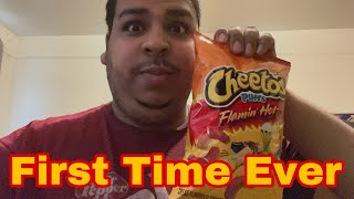 Trying “Flamin’ Hot Cheetos Puffs” For The First Time