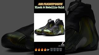 Air Flightposite "black & metallic gold" #airflight #flightposite #nike #blackandgold #trend #retro