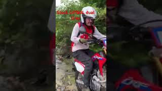 2022 crf150L all stock crossing river