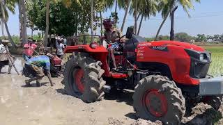 Kubota mu 4501 4×4 Recover kamco Rotary di power tiller in field