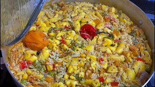 Seasoned Rice with Ackee & Saltfish Jamaican Style (Simmers in Coconut Milk)