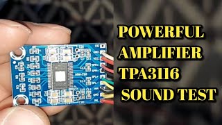 Powerful TPA3116 amplifier 50+50 watts sound test