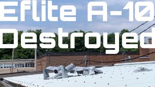 E-flite A-10 RC Jet Crashes Into A Building