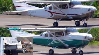 2 Cessna T206H Turbo Stationair Light Planes Landing & Takeoff @ Kohnan Aerodrome in June 2019