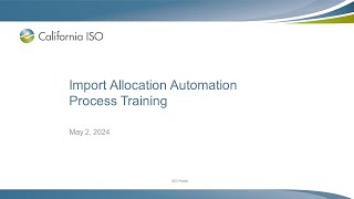 May 2, 2024 - Import Allocation Automation Process