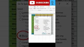 #shorts | Fill all blanks cell in one click using goto special | quick fill all blanks in excel