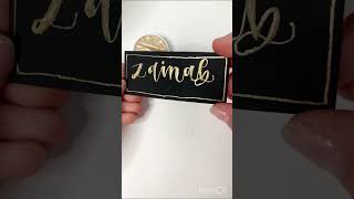 METALLIC LETTERING using glass pen lettering! Day 21!