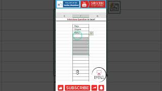 Excel Interview Quest Tips & Tricks #short #excel #exceltips #exceltutorial #msexcel #microsoftexcel