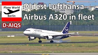 Oldest Lufthansa Airbus A320 in fleet // D-AIQS more than 31 years old at Berlin Brandenburg Airport