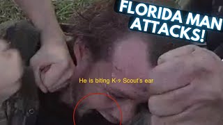 K-9 Bites Florida Man who BITES THE K-9 BACK! Florida Friday!