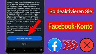 So deaktivieren Sie ein Facebook-Konto 2024 | Deaktivieren Sie Ihr Facebook-Konto