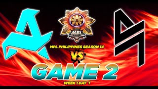 HITMAN RENEJAY IS ON POINT!!! 🔥🔥🔥AURORA VS. BLACKLIST [FULLGAME 2] MPL-PH S14 | WEEK 1 DAY 1 🔥🔥🔥