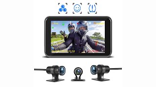 Review VSYS 4.5'' LCD Motorcycle Dash Cam DVR WiFi with 3 channel 1080P Cameras 2024