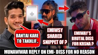 EMIWAY BANTAI :- Munawwar Reply on " Bantai Diss For No Reason " | Emiway's Brutal Diss Completed ?