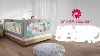 StarAndDaisy Bed GuardRail Portable Safety Guardrail for Baby Infants & Toddlers, T Supportive Frame