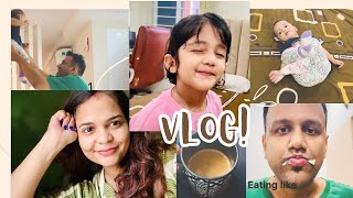 Not so lazy Sunday 🫣😅 | Anika turned vlogger | South Indian Breakfast | Palak Paneer Recipe | 🥰🧿☺️