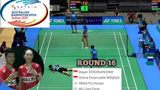 "DEGLO" GASPOL..‼️Dejan/Gloria INDONESIA 🆚 Hu Li/Yang Po CHINA TAIPEI ||R16 XD AUSTRALIA OPEN 2022