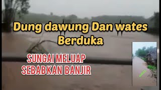 SUNGAI MELUAP di caruban-madiun warga bantaran sungai dung ndawung& wates terancam hanyut#banjir