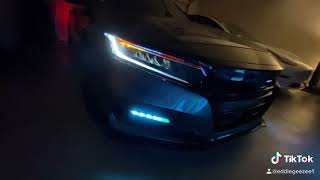 Symphony LED RGB milticolored lights installed on my 2018 Honda Accord.