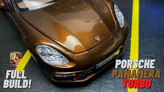 Building Revell Porsche Panamera Turbo Scale Model - Full Build Step by Step - ASMR