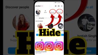 How to hide following list on instagram || How to hide followers on instagram #shorts #instagram