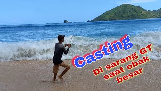 CASTING LOMBOK straik ikan besar saat Ombak Besar lombok selatan