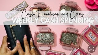 CASH ENVELOPES AND COINS | WEEKLY CASH SPENDING CHECK | BUDGETING ON A LOW BUDGET  | MAY 2024