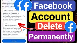 Facebook Account Delete Permanently 2024 !! Facebook Account Delete Kaise Kare !!