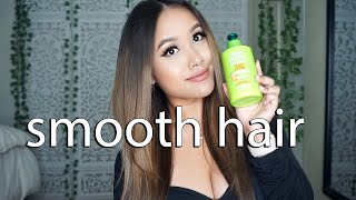 How To: Soft Curls / Silky Smooth Hair | Garnier Fructis Sleek & Shine | Blow-dry Brush