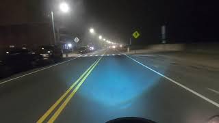 Riding Zx6r on foggy night at the beach in Revere, MA