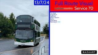 Lothian Country Service 70 Gyle to Hermiston P&R • Gemini 3FH 578 SJ67MFV • FRV 13/7/24