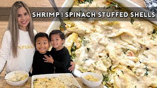 SHRIMP & SPINACH STUFFED SHELLS | MOTHER’S DAY RECIPE