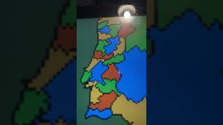 I built the districts of Portugal in minecraft