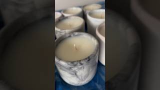 Coconut Wax Candles in Concrete Jars #candles #candlebusiness #candlemaking #concrete