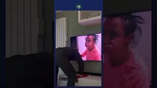 Person gets into a situation with the tv #comedy #tv #situation #justforfun #cleaning #comedyvideos