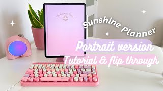 The Sunshine Planner | Portrait Version | Flip through & Tutorial📱✏️✨