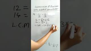 Subtraction of fraction with different denominator 📖