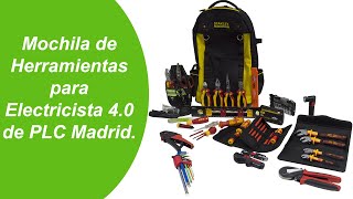 Mochila de herramientas para electricista 4.0 de PLC Madrid.