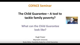 The Child Guarantee - A tool to tackle family poverty? with Hugh Frazer