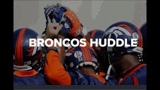 BRONCOS HUDDLE Monday January 25, 1999