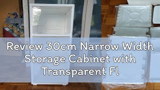 Review 30cm Narrow Width Storage Cabinet with Transparent Flip Up Cover / Kitchen Storage / Storage