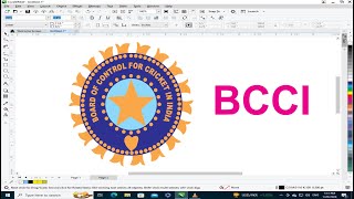 BCCI logo design in CorelDraw | Corel draw Tutorials | #coreldraw