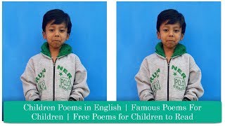 Children Poems in English | Famous Poems For Children | Free Poems for Children to Read