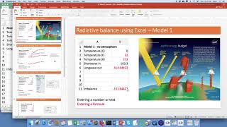 Radiative balance in Excel - Setting up