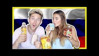 RUSSIAN FOOD CHALLENGE WITH RUSSIAN GIRLFRIEND - MoreMarcus (RUS SUB)