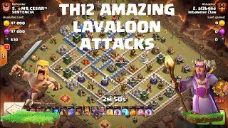 TH12 TH11 war attack Strategy | Amazing Lavaloon attacks